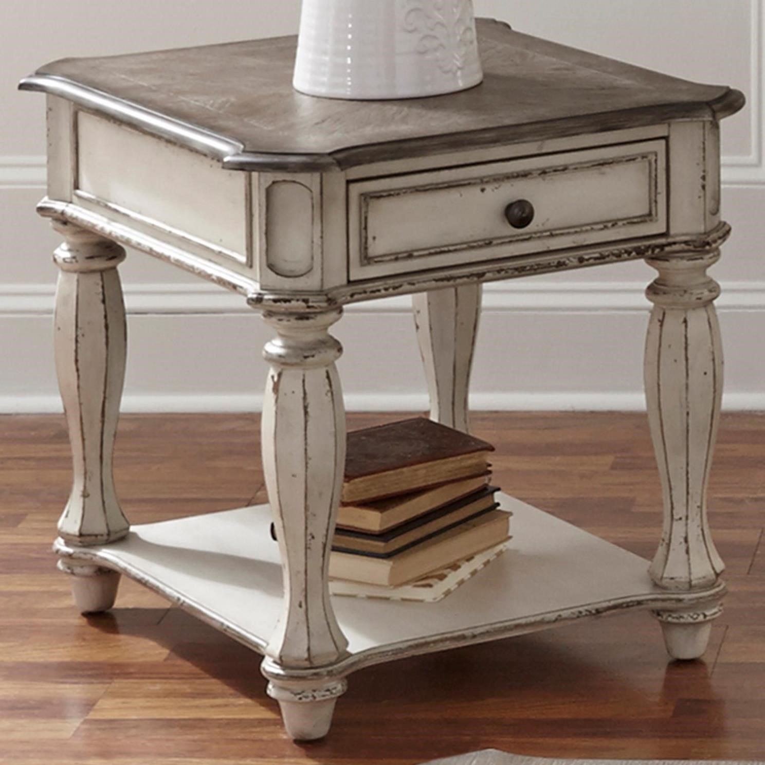 Liberty Furniture Magnolia Manor End Table with Dovetail Drawer